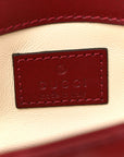 Calfskin Matelasse Super Mini GG Marmont Shoulder Bag Rosso Ancora