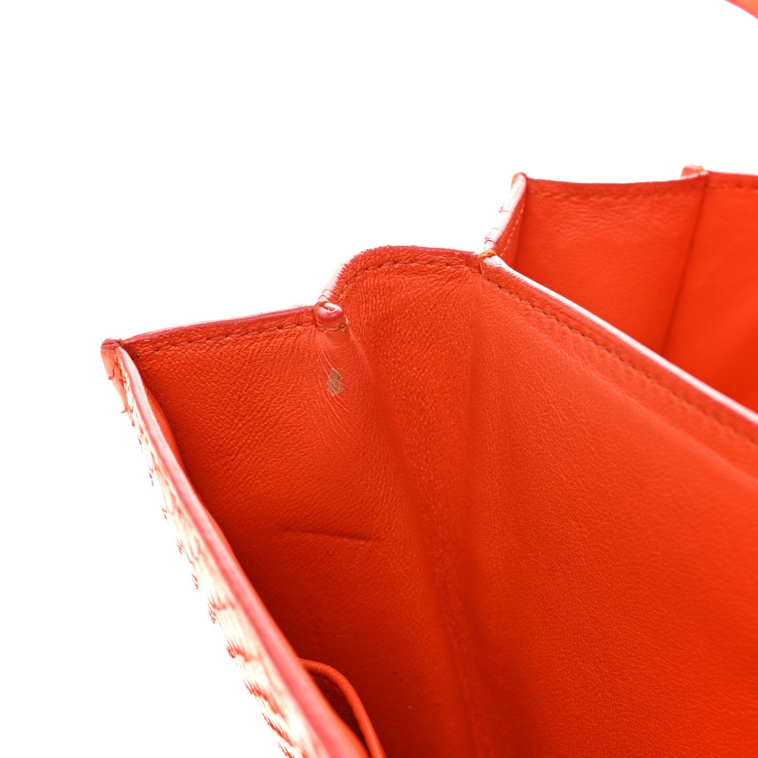 Snakeskin Medium Classic Box Flap Orange