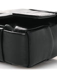 Paper Calfskin Maxi Intrecciato Small Cassette Crossbody Bag Black