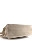 Linen Calfskin Rive Gauche Tote Greggio Natural