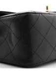 Caviar Quilted Mini Rectangular Flap Black