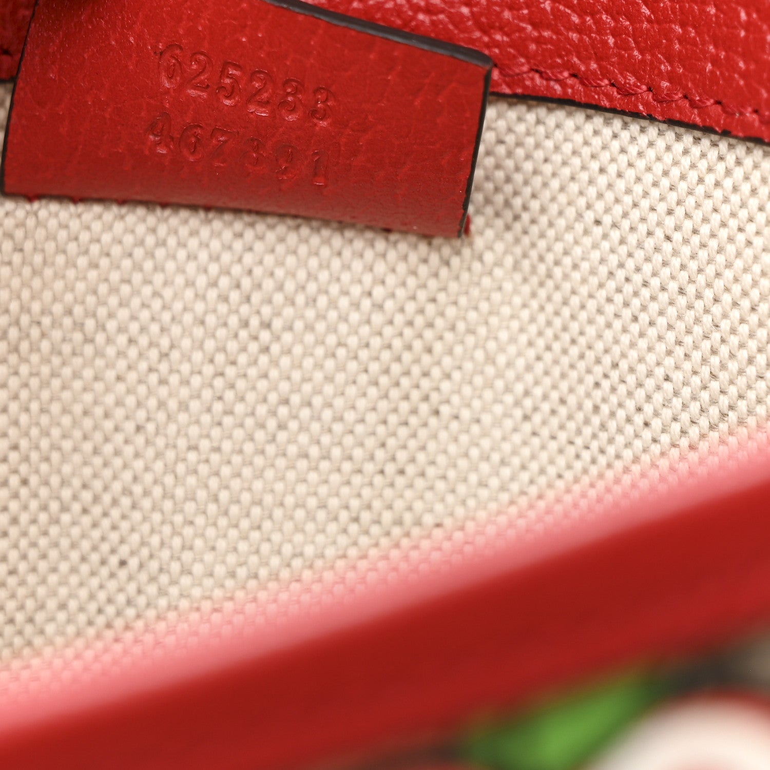 GG Supreme Monogram Apple Interlocking G Belt Bag Beige Multicolor Lobster Red
