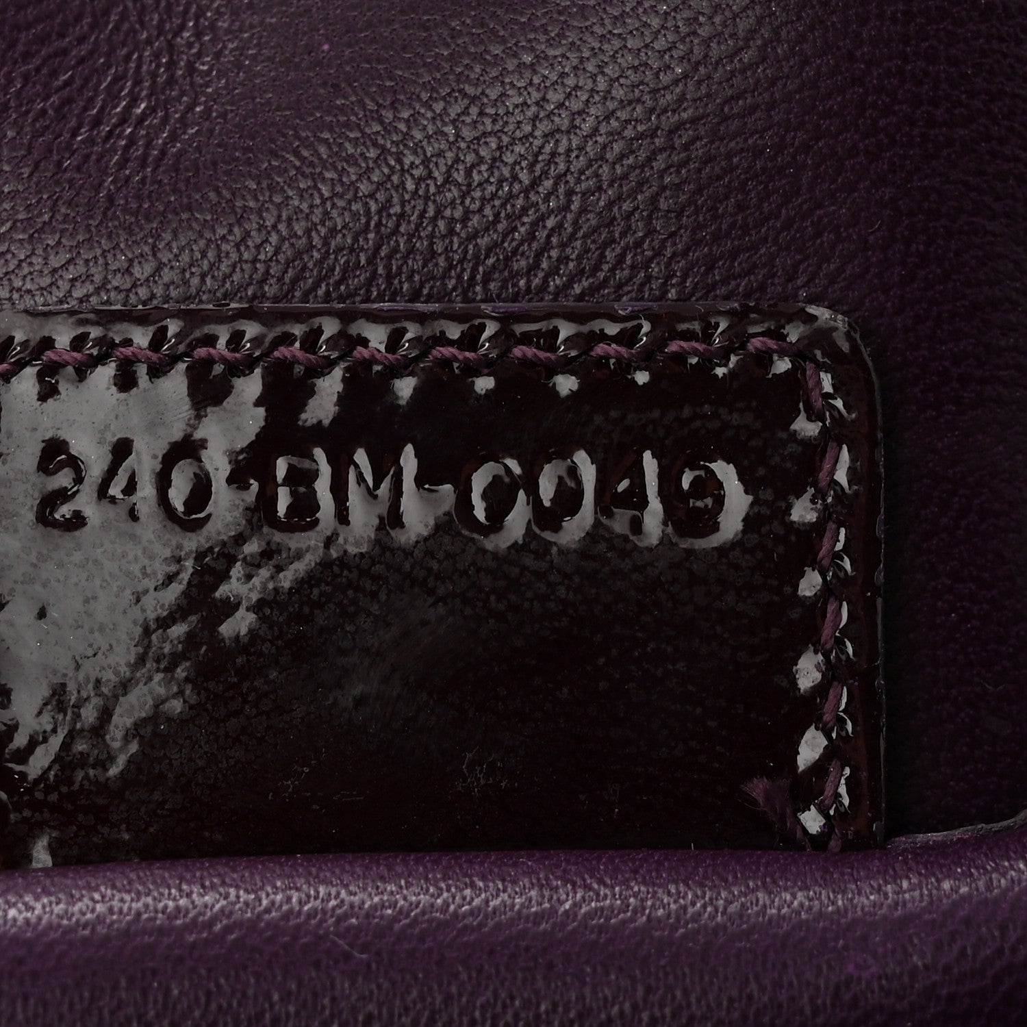 Patent Cannage Lady D1OR Chain Wallet Purple