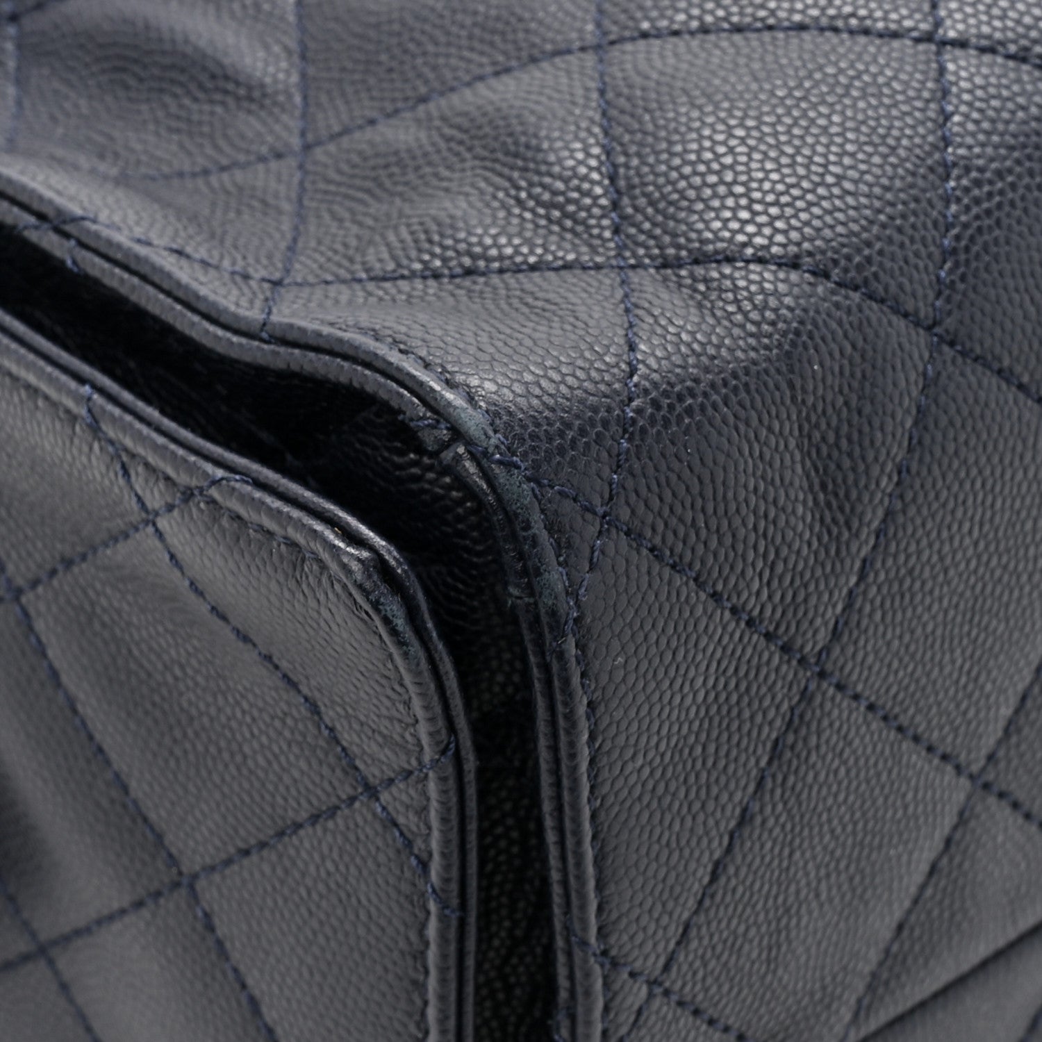 Caviar Quilted Medium CHNL 25 Handbag Dark Navy