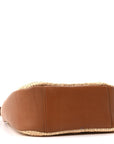 Raffia Calfskin Le 5 A 7 Small Hobo Natural Brick