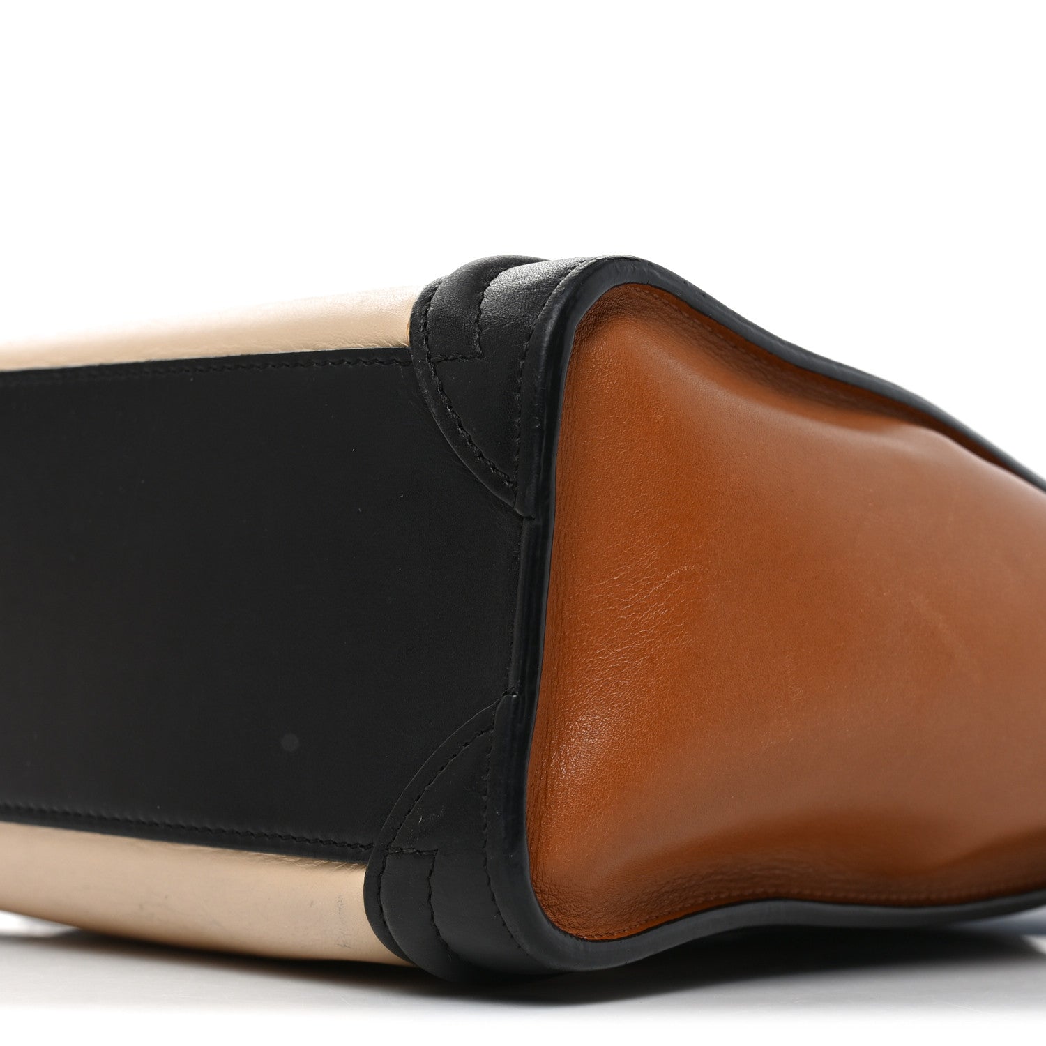 Smooth Calfskin Nano Tri-Color Luggage White