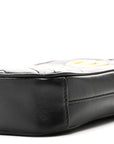 Calfskin Matelasse Mini GG Marmont Crossbody Bag Black