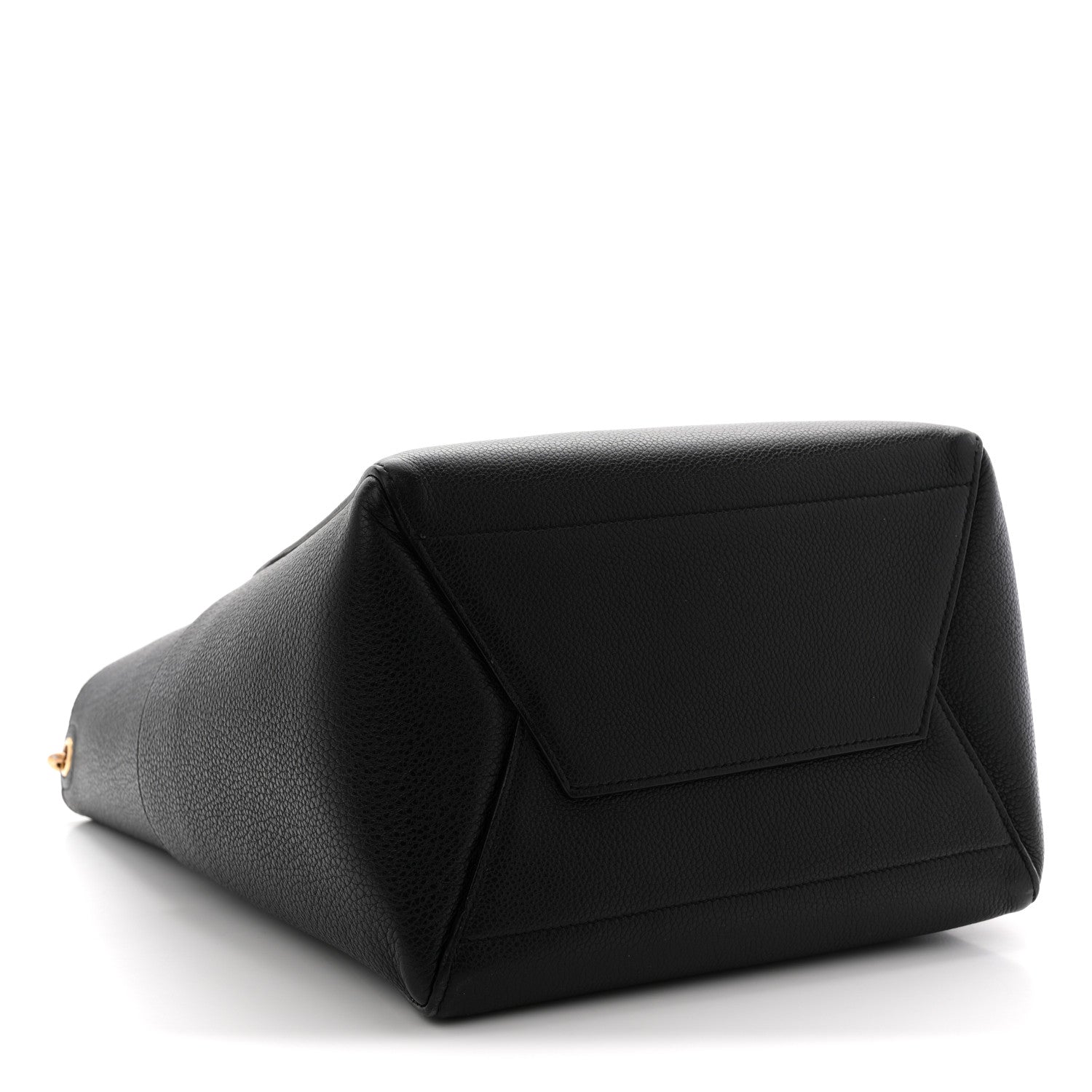 Soft Grained Calfskin Sangle Bucket Bag Black