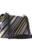 Nappa Striped Small Olimpia Black Multicolor