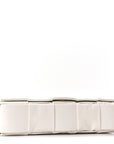 Patent Maxi Intrecciato Cassette Crossbody Bag White