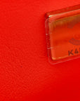 Lambskin Quilted Mini Trendy CC Dual Handle Flap Bag Dark Orange