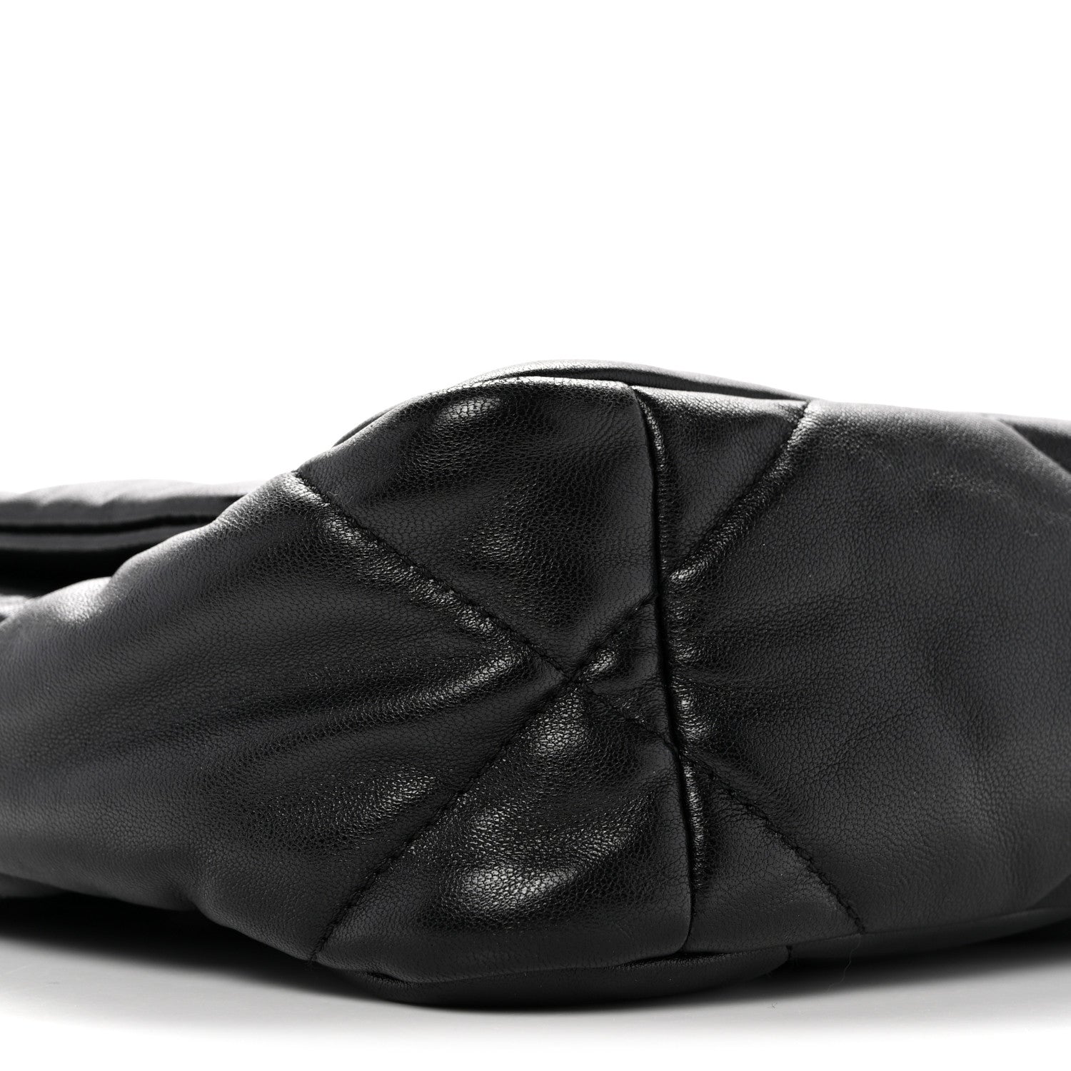 Goatskin Quilted Medium CHNL 19 Flap Black