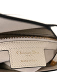 Grained Calfskin Saddle Bag White