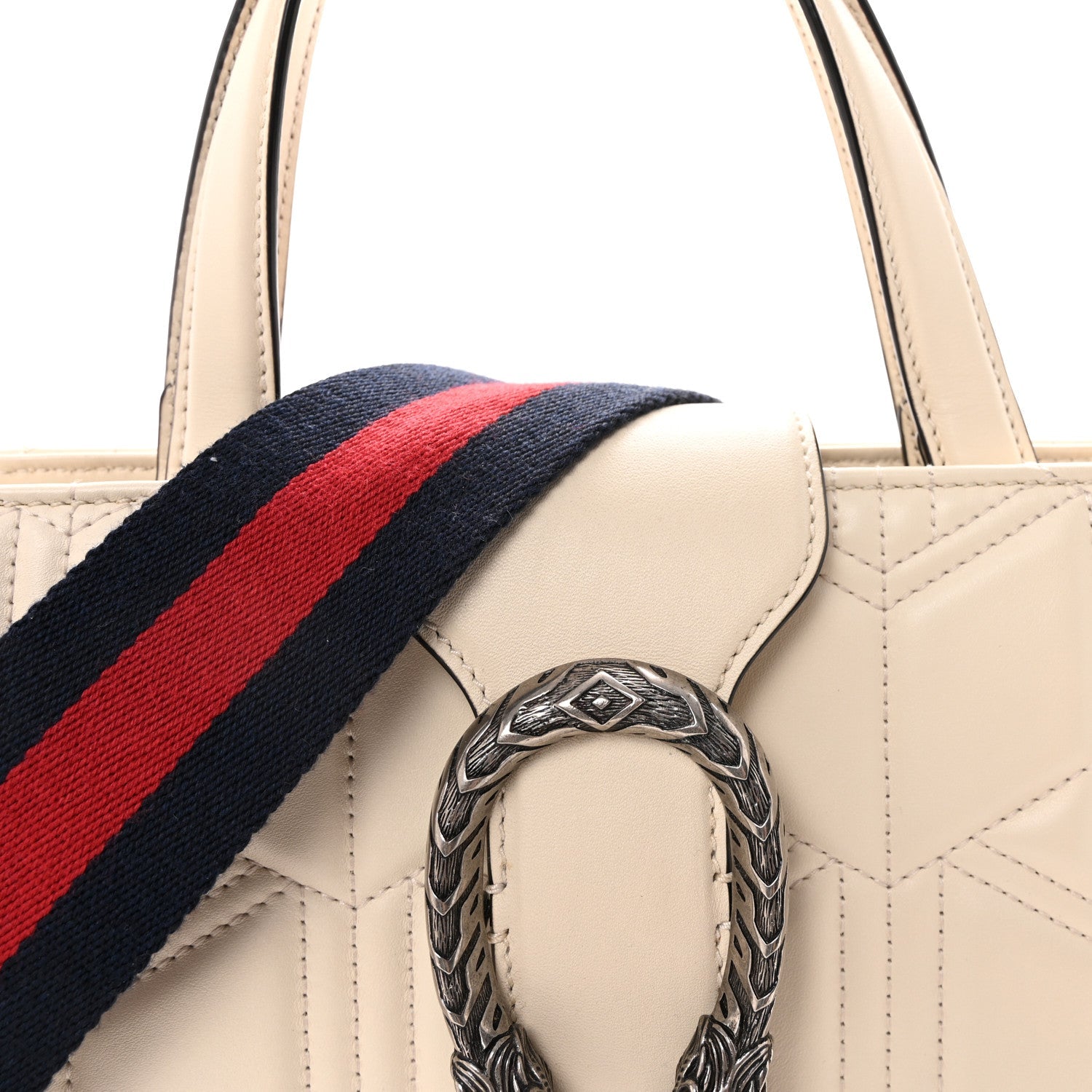Cafskin Web Quilted Large Dionysus Tote Bag White
