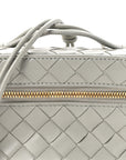 Nappa Intrecciato Small Vanity Case On Strap Agate Grey