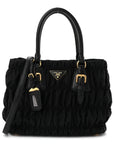 Tessuto Nylon Gaufre Tote Black