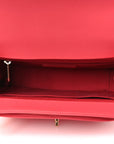 Caviar Quilted Small Business Affinity Flap Dark Pink