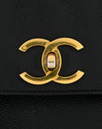 Caviar CC Flap Shoulder Bag Black