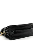 Soft Lux Calfskin Triangle Mini Shoulder Bag Black
