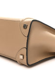 Drummed Calfskin Micro Luggage Dune
