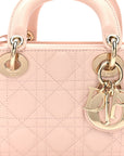 Lambskin Cannage Medium Lady D-Joy Powder Pink
