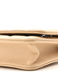 Caviar Quilted Wallet on Chain WOC Beige
