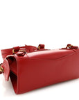 Grained Calfskin Neo Classic Gold Hardware Nano City Crossbody Medium Red