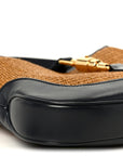 Straw Lux Boarded Dyana Lux Calfskin Small Jackie 1961 Hobo Natural Blue