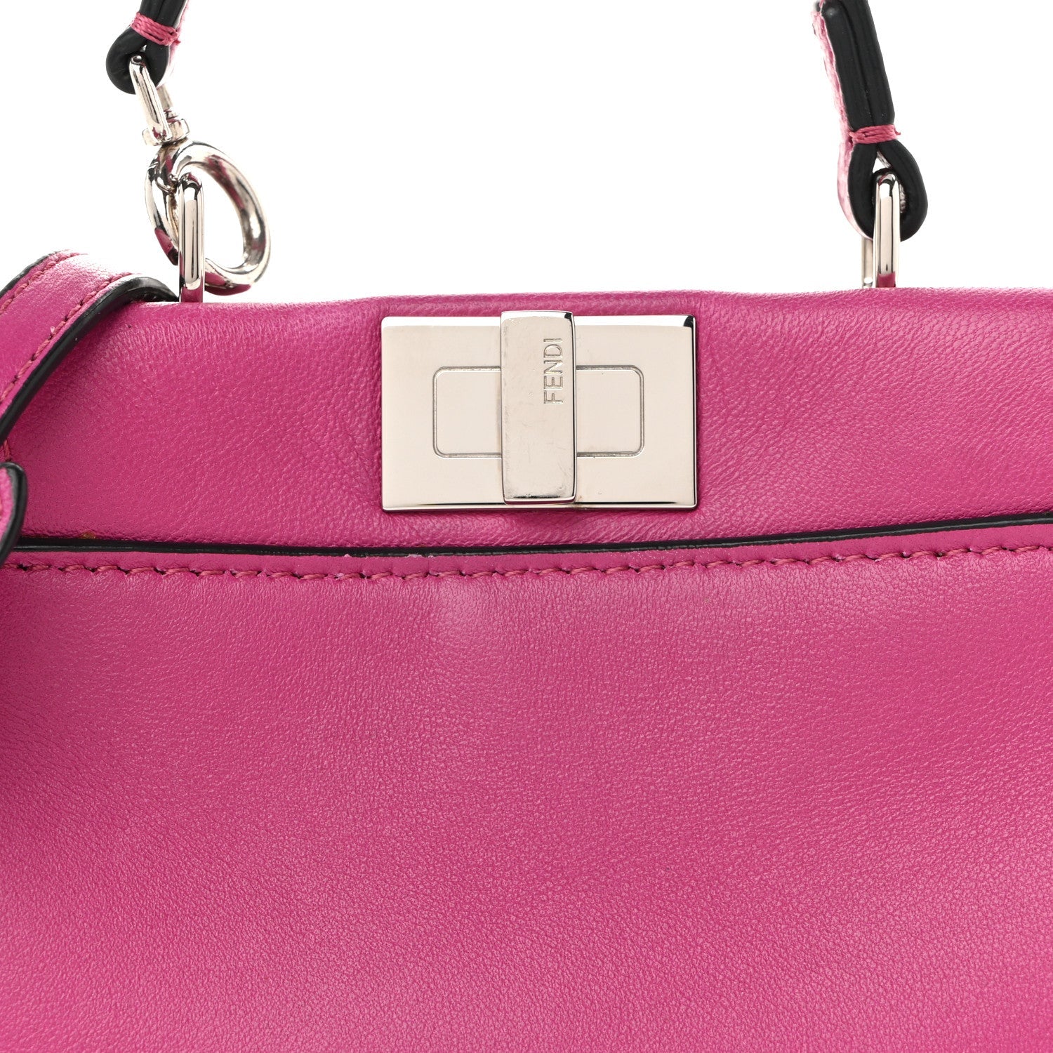 Nappa Micro Peekaboo Iconic Satchel Magenta