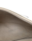 Smooth Calfskin Ava Logo Shoulder Bag White