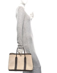 Toile Buffle Gala Garden Party Tote 36 MM Marron Fonce