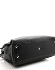 Vitello Seta Snakeskin Crocodile Monster Eyes Medium Peekaboo Iconic Satchel Black Girasole