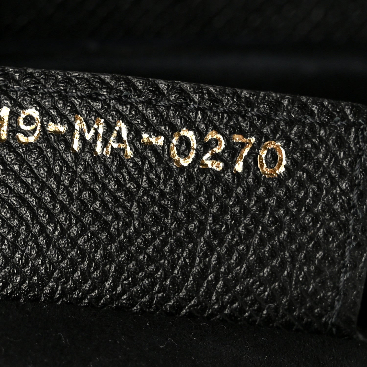 Grained Calfskin Saddle Bag Black