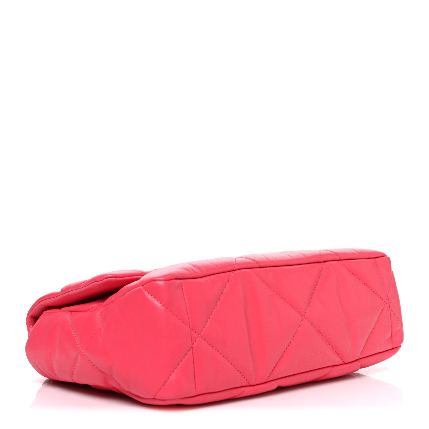 Lambskin Quilted Large CHNL 19 Flap Dark Pink
