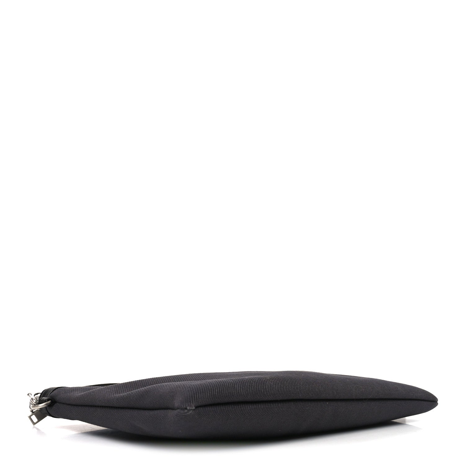Linen Canvas Rive Gauche Zipped Pouch Black