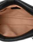 Calfskin Matelasse Small GG Marmont Chain Shoulder Bag Black