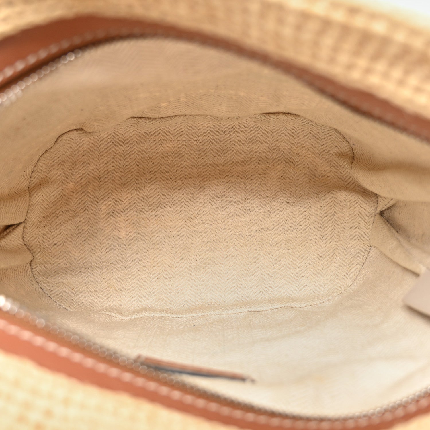 Calfskin Raffia Paulas Ibiza Pochette Bag Natural Tan