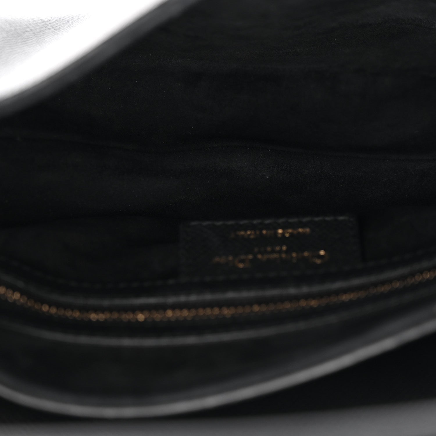 Grained Calfskin Saddle Bag Black