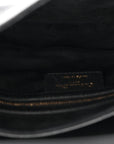Grained Calfskin Saddle Bag Black