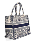 Canvas Embroidered Medium D1ORiviera Toile De Jouy Book Tote Blue