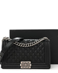 Caviar Quilted Medium Boy Flap Black