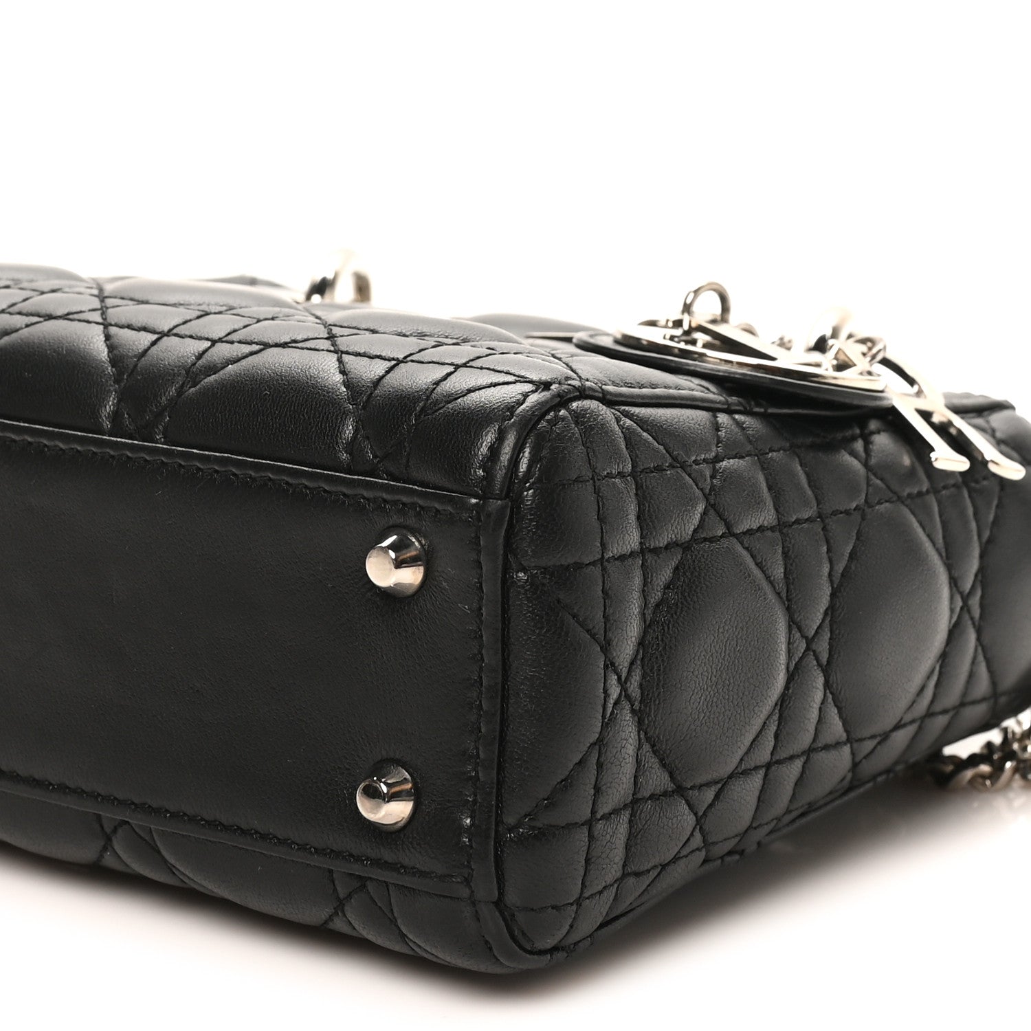 Lambskin Cannage Mini Lady D1OR Black