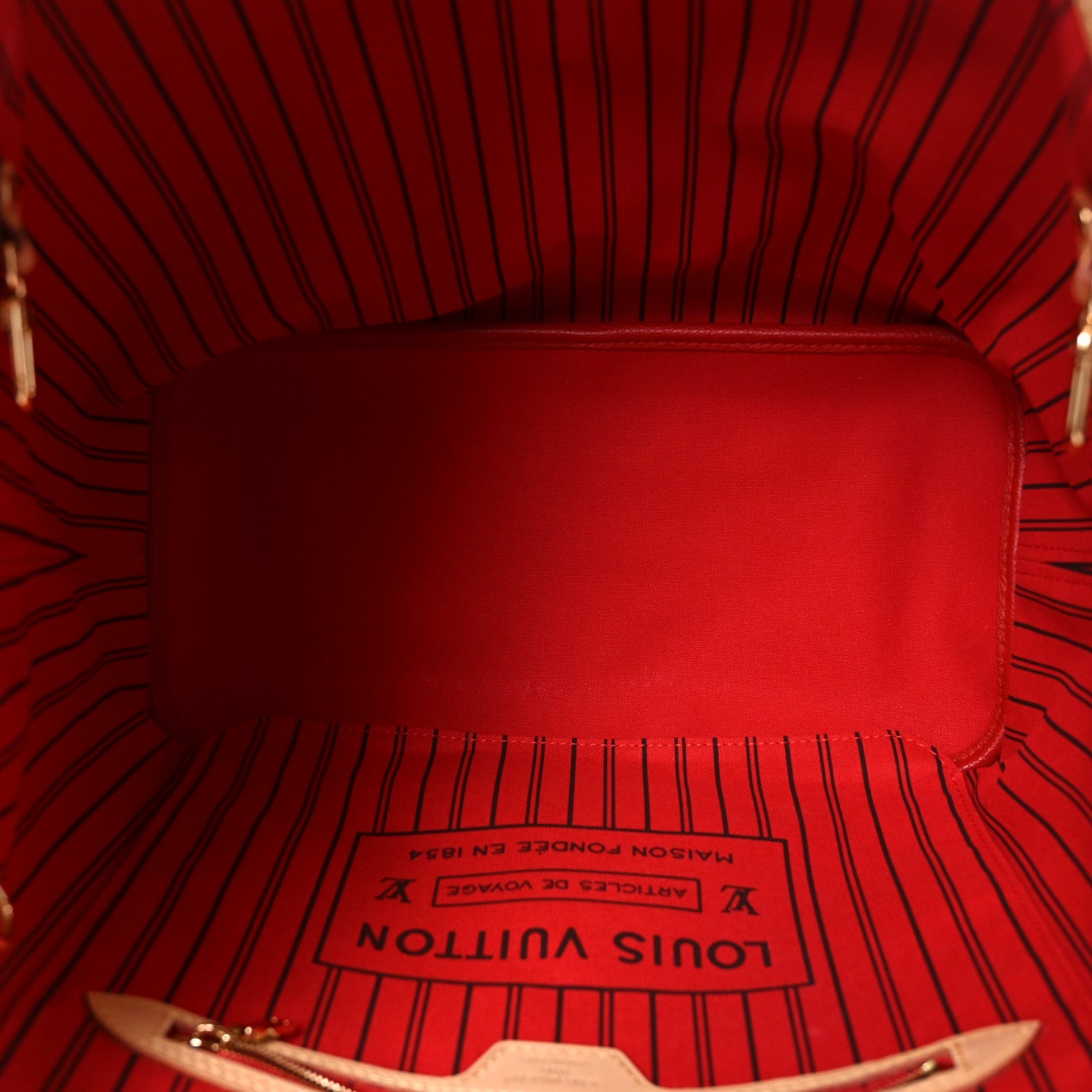 Monogram Inside Out Neverfull Bandouliere MM Rouge Sari