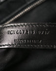 Calfskin Y Quilted Monogram Large Loulou Chain Satchel Black