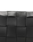 Lambskin Maxi Intrecciato Brick Cassette Bag Black