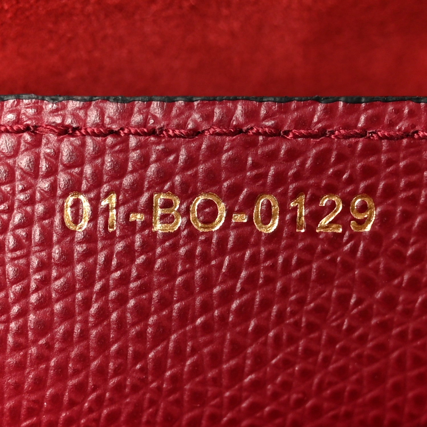 Grained Calfskin Saddle Bag Red