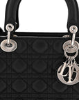 Lambskin Cannage Medium Lady D1OR Black