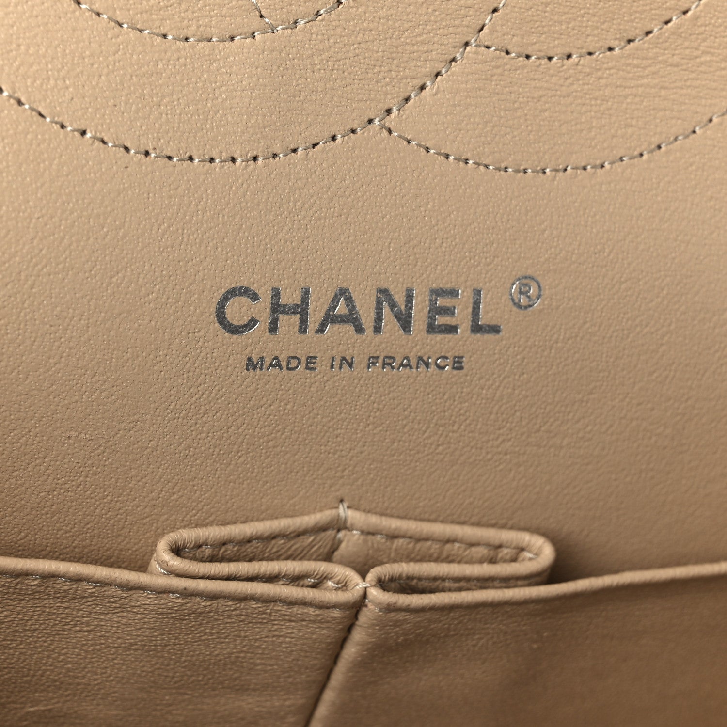 Caviar Quilted Jumbo Double Flap Beige