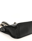 Vitello Daino Soft Hobo Messenger Bag Black