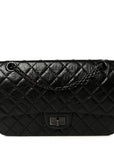Aged Calfskin Quilted 2.55 Reissue 225 Flap So Black